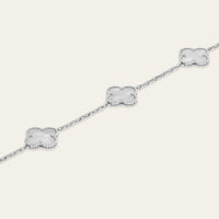 Van Cleef & Arpels Vintage Alhambra Bracelet, 5 Motifs White Mother-of-Pearl