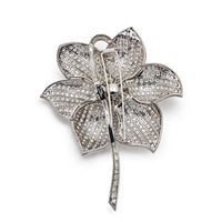 Vintage Brooch 18K White Gold Diamonds