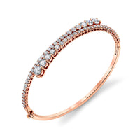 Diamond Bypass Bangle Bracelet