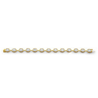 Oval Diamond Bezel Set Bracelet