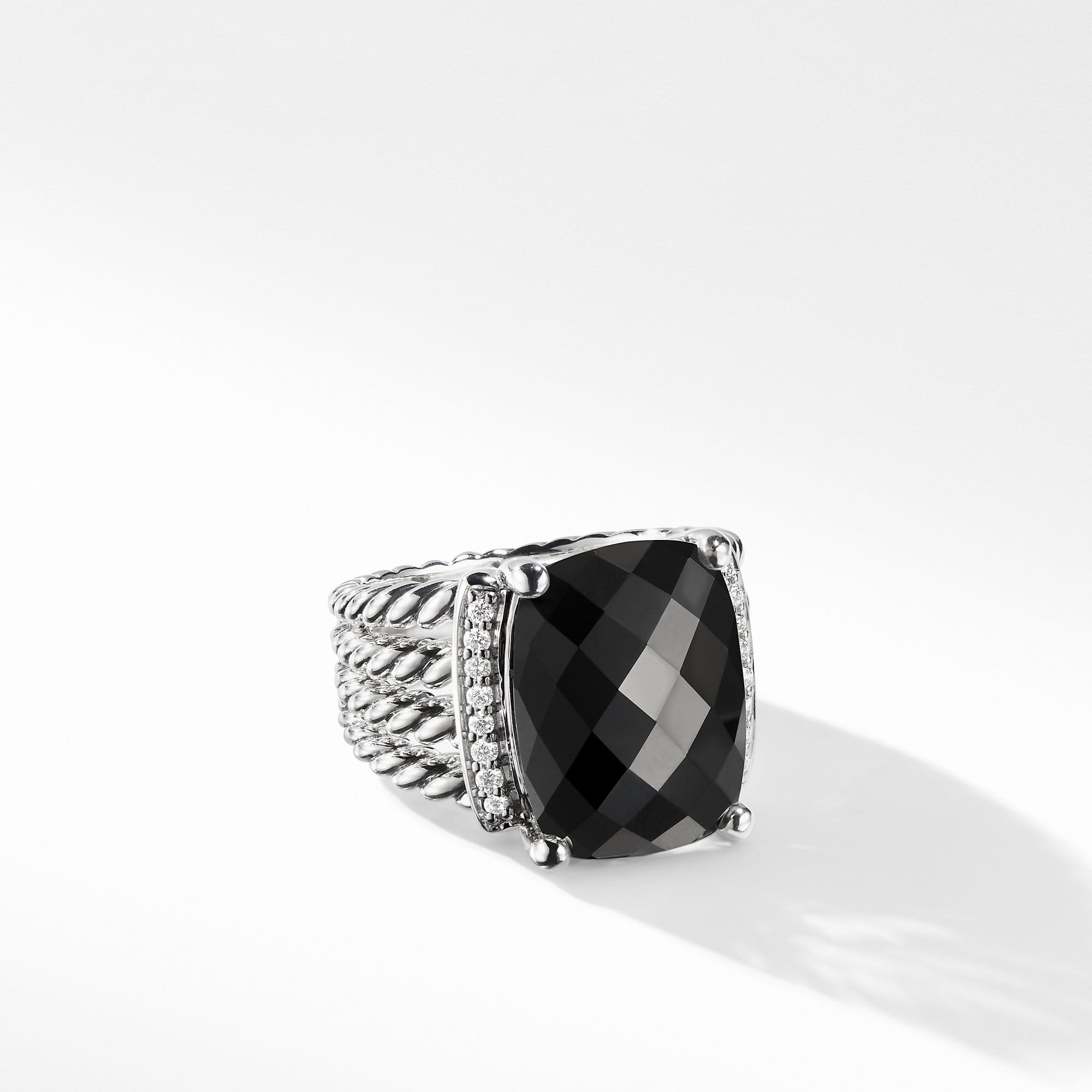 Wheaton Ring with Black Onyx and Diamonds