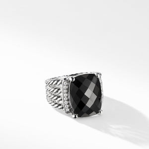 Wheaton Ring with Black Onyx and Diamonds