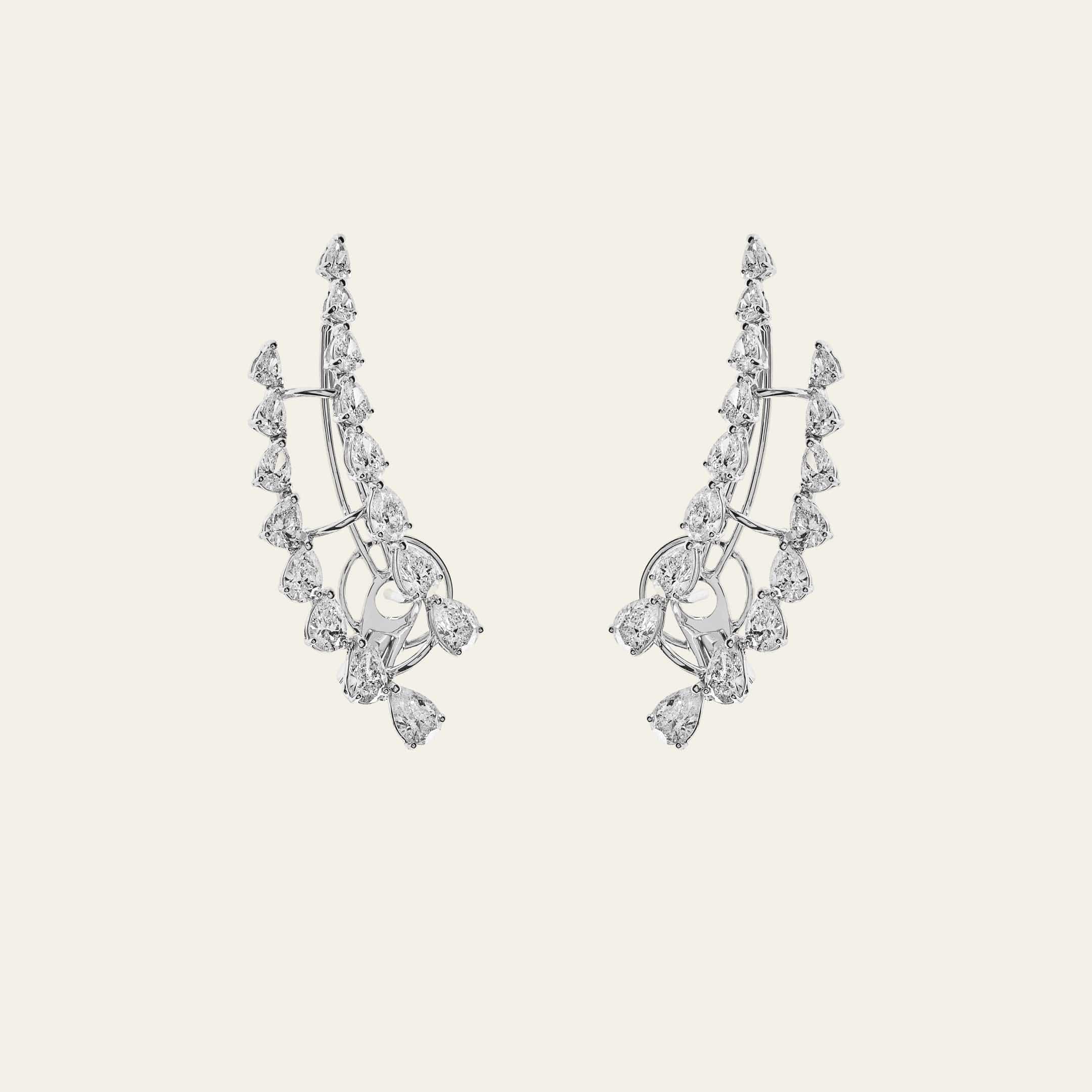 White Gold and Diamond Ear Cuffs