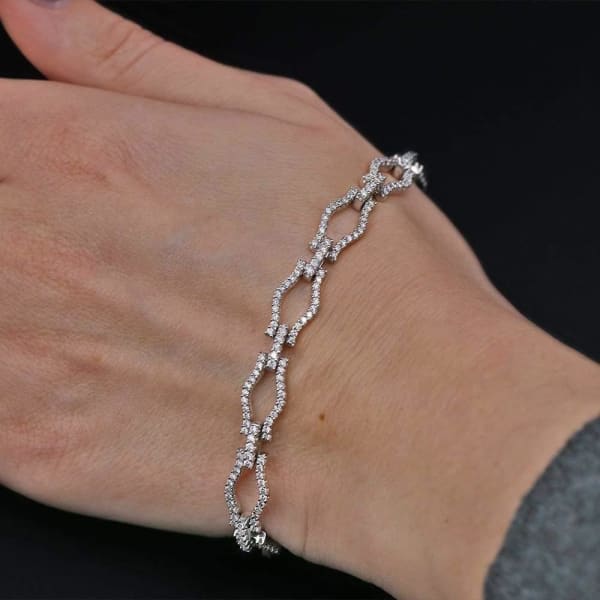 2.75ct. Natural Diamond Bracelet Set In 18K White Gold