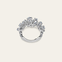 White Gold Diamond Flower Ring