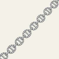 White Gold Diamond Large Link Bracelet