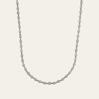 White Gold Diamond Wrap Layer Necklace