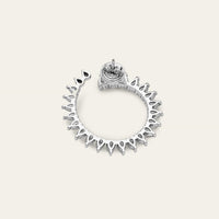 White Gold Pear Shape Diamond Spiral Earrings