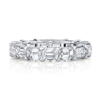 East West Emerald Cut Diamond Eternity Band
