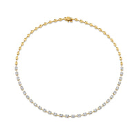 Half-Way Oval-Cut Diamond Necklace