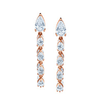 Pear Shape Diamond Loop Earrings