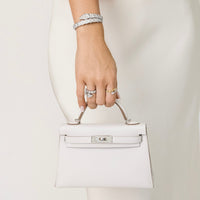 Yellow and White Diamond Bypass Ring