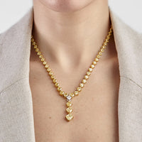 Yellow Diamond Drop Necklace