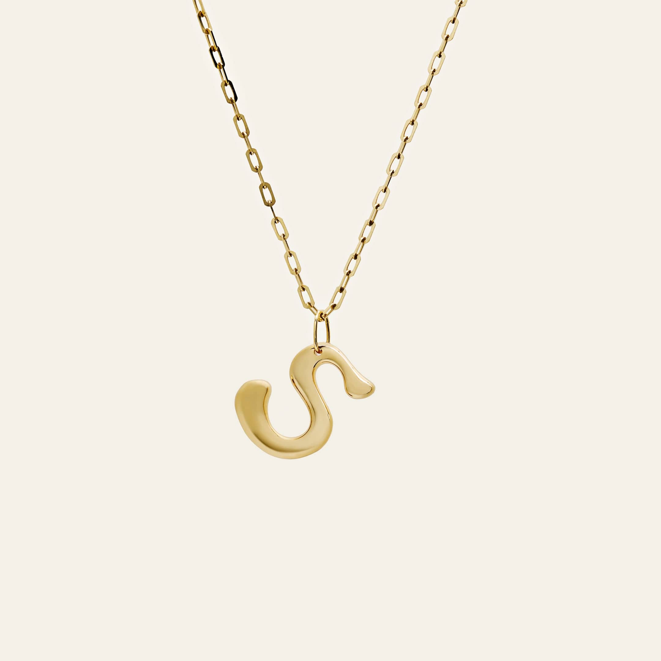 Yellow Gold Initial Pendant