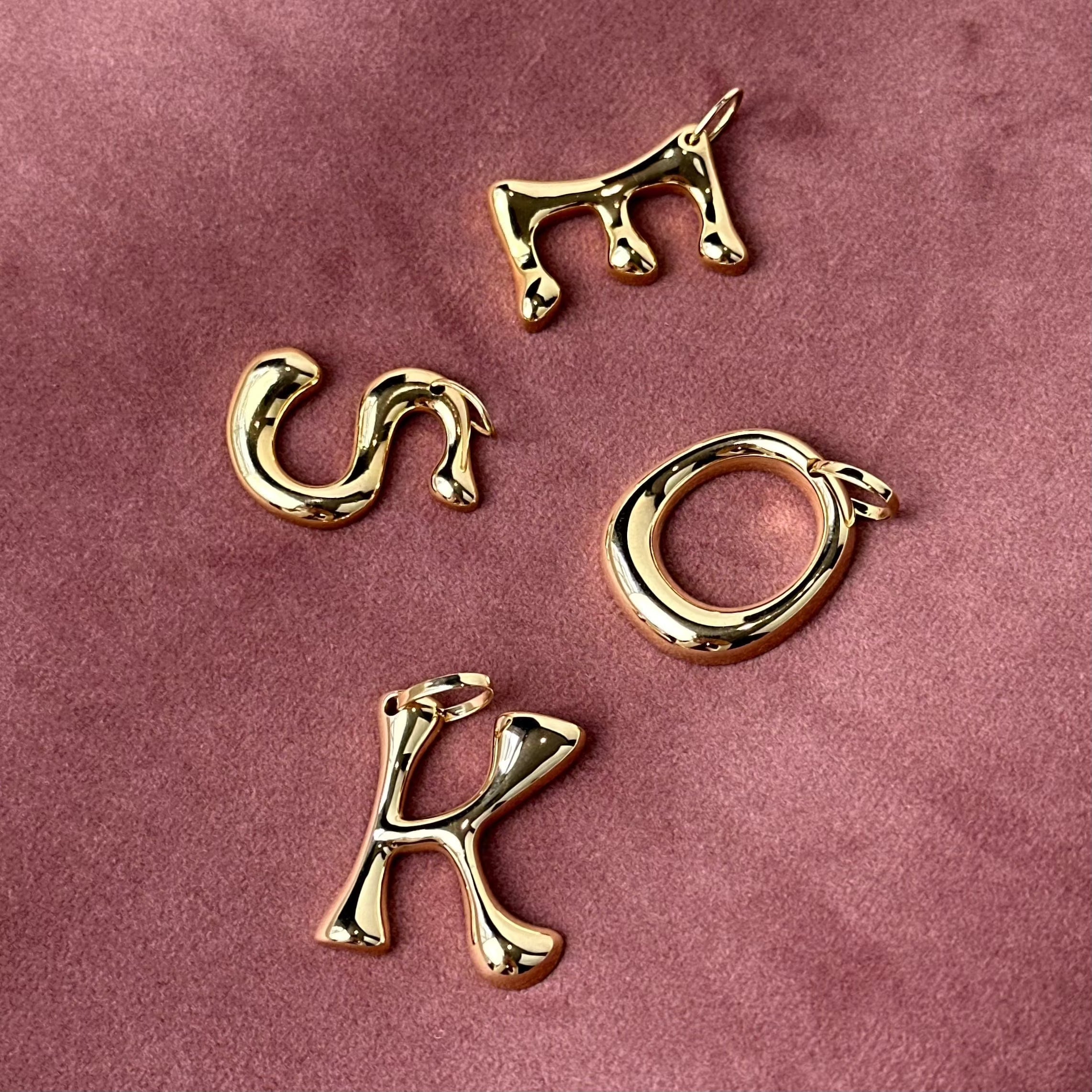 Yellow Gold Initial Pendant