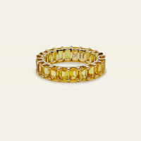 Yellow Sapphire Eternity Band