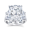 16.71 Carat Cushion Diamond 3-Stone Ring