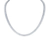 Straight Line Oval Diamond Necklace