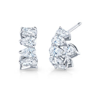 Pear Diamond Huggie Earrings