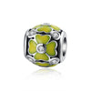 Sterling Silver Yellow Eternity Daisy Charm - Golden NYC Jewelry