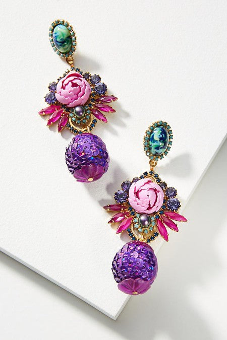 Garden of Flower Statement Earrings, Earring, Golden NYC Jewelry, Golden NYC Jewelry jewelryjewelry deals, swarovski crystal jewelry, groupon jewelry,, jewelry for mom, 