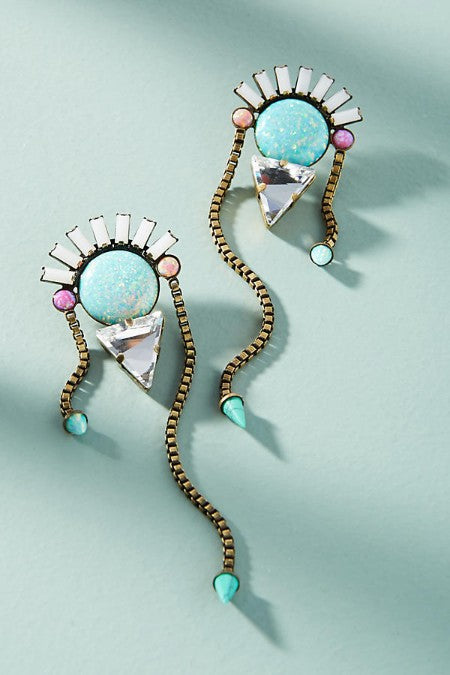 Stones from the Sea Statement Earrings - Golden NYC Jewelry www.goldennycjewelry.com fashion jewelry for women