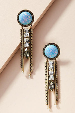 Turquoise Dream Catcher Drop Earrings - Golden NYC Jewelry www.goldennycjewelry.com fashion jewelry for women