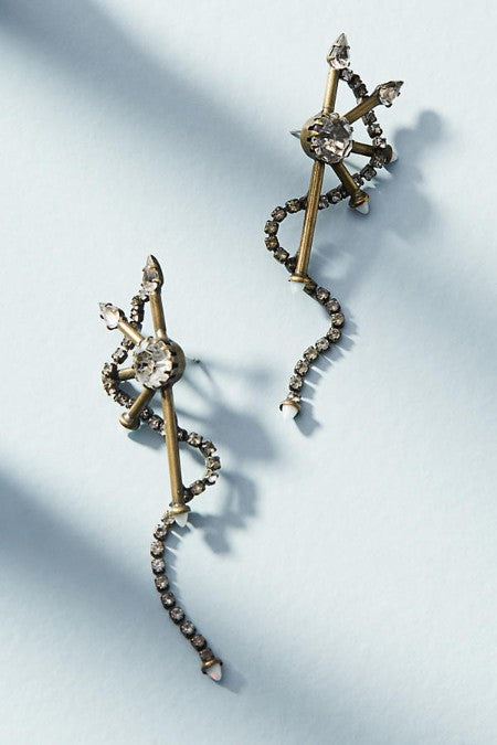 Triple Lined Drop Earrings - Golden NYC Jewelry www.goldennycjewelry.com fashion jewelry for women