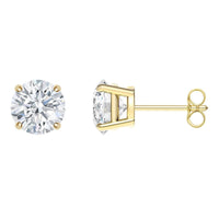 White Gold Swarovski Crystal Stud Earring in Gift Box - Golden NYC Jewelry
