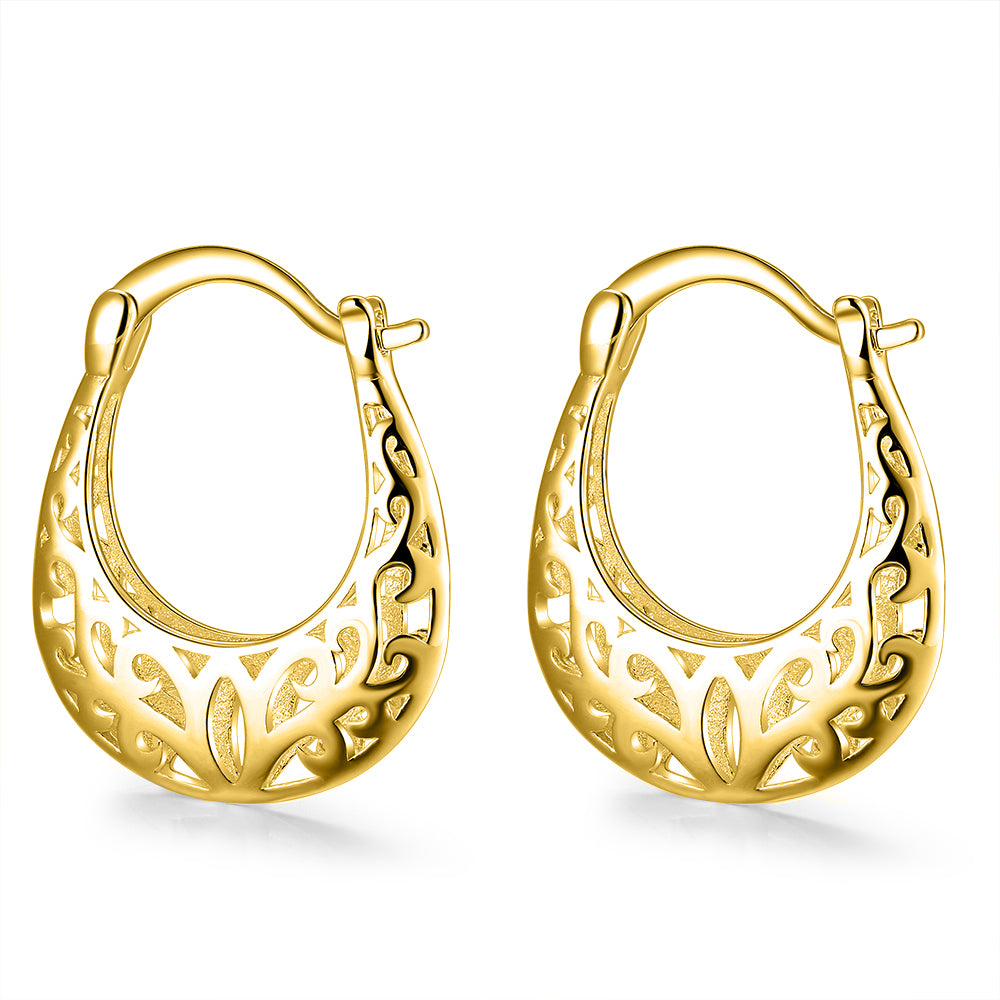 Filigree Leverback Hoop  Earring, Earring, Golden NYC Jewelry, Golden NYC Jewelry  jewelryjewelry deals, swarovski crystal jewelry, groupon jewelry,, jewelry for mom, 