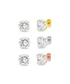 Swarovski Elements Princess Cut- Silver Plating Stud Princess Earrings- Options Available