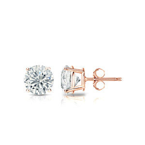 White Gold Austrian Crystal Stud Earring in Gift Box - Golden NYC Jewelry