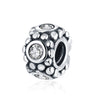 Sterling Silver CZ Crystal with Pave Stone Charm - Golden NYC Jewelry