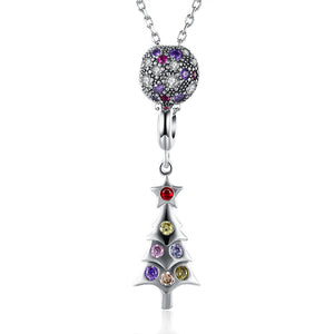 Sterling Silver 2 Piece Necklace- Christmas Tree