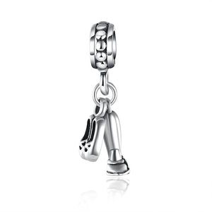 Sterling Silver Ballerina 2 PC Charm with Shoes and Attire - Golden NYC Jewelry