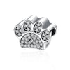 Sterling Silver CZ Pave Paw Doggie Animal Charm - Golden NYC Jewelry