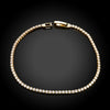 10Ct Tennis Bracelet + Halo Earring+ Necklace With  Crystals - 5 Piece Set with Luxe Box - 18K Gold