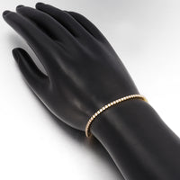 10Ct Tennis Bracelet + Halo Earring+ Necklace With Crystals - 5 Piece Set with Luxe Box - 18K Gold