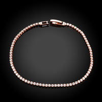 6.00 CT White Topaz Swarovski Crystal 3mm Classic Round Tennis Bracelet - Rose Gold, Bracelet, Golden NYC Jewelry, Golden NYC Jewelry jewelryjewelry deals, swarovski crystal jewelry, groupon jewelry,, jewelry for mom,