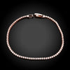 10Ct Tennis Bracelet + Halo Earring+ Necklace With Crystals - 5 Piece Set with Luxe Box - 18K Rose Gold