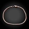 Tennis Necklace and Bracelet Set made With Swarovski Crystals with Luxe Box - 18K Rose