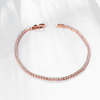 6.00 CT White Topaz Swarovski Crystal 3mm Classic Round Tennis Bracelet - Rose Gold, Bracelet, Golden NYC Jewelry, Golden NYC Jewelry jewelryjewelry deals, swarovski crystal jewelry, groupon jewelry,, jewelry for mom,