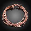 Multi-Strands Austrian Elements Bracelet in 14K Rose Gold