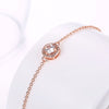 Single Solitare Austrian Bracelet in 14K Rose Gold