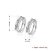 Austrian Crystal Pave Huggie Earring in 18K White Gold Plated