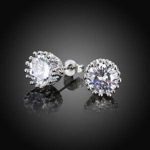 Royal Crown Swarovski Crystal Stud Earrings - Golden NYC Jewelry www.goldennycjewelry.com fashion jewelry for women