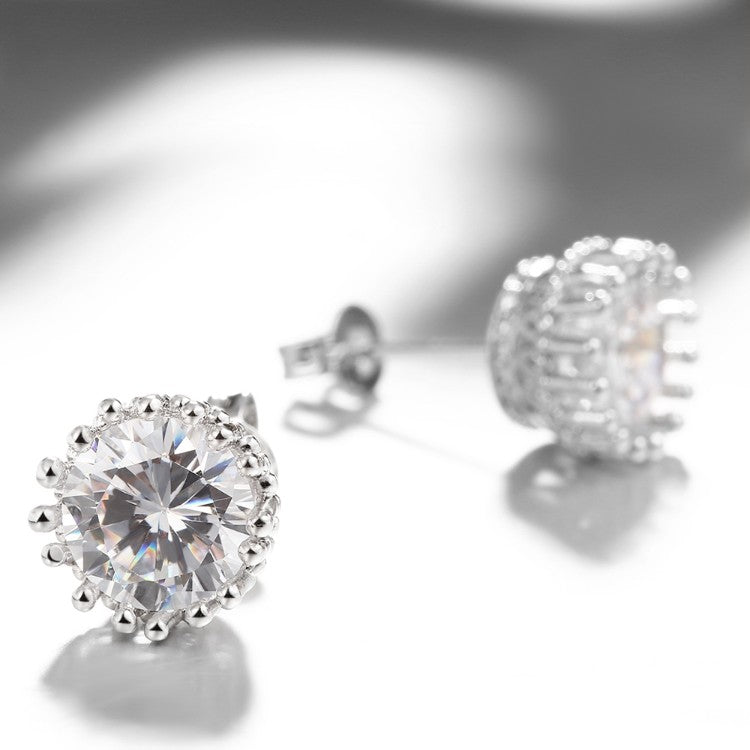 Royal Crown Swarovski Crystal Stud Earrings - Golden NYC Jewelry www.goldennycjewelry.com fashion jewelry for women