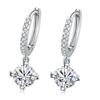 Swarovski Crystal Drop Earring in White Gold Plated