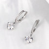 Swarovski Crystal Drop Earring in White Gold Plated