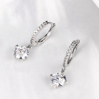 Swarovski Crystal Drop Earring in White Gold Plated